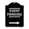 Signmission Thanks for Coming Turn Right for Exit Event Parking W/ Right Arrow Alum, 18" L, 24" H, BW-1824-22823 A-DES-BW-1824-22823 - alternate 1
